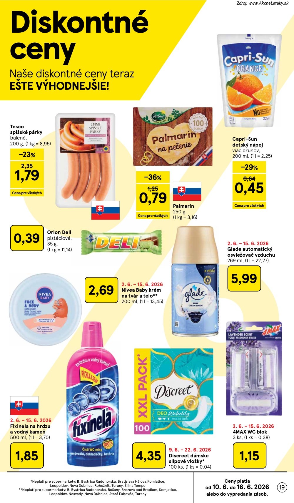 Leták Tesco (10. 6. - 16. 6. 2026) - strana 19 z 34