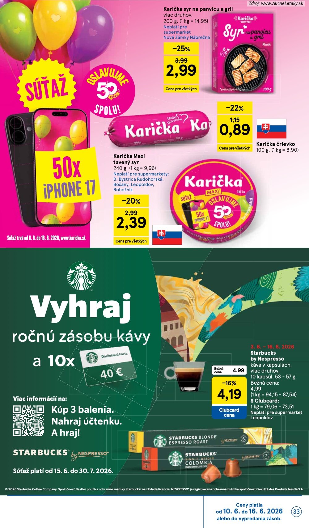 Leták Tesco (10. 6. - 16. 6. 2026) - strana 33 z 34