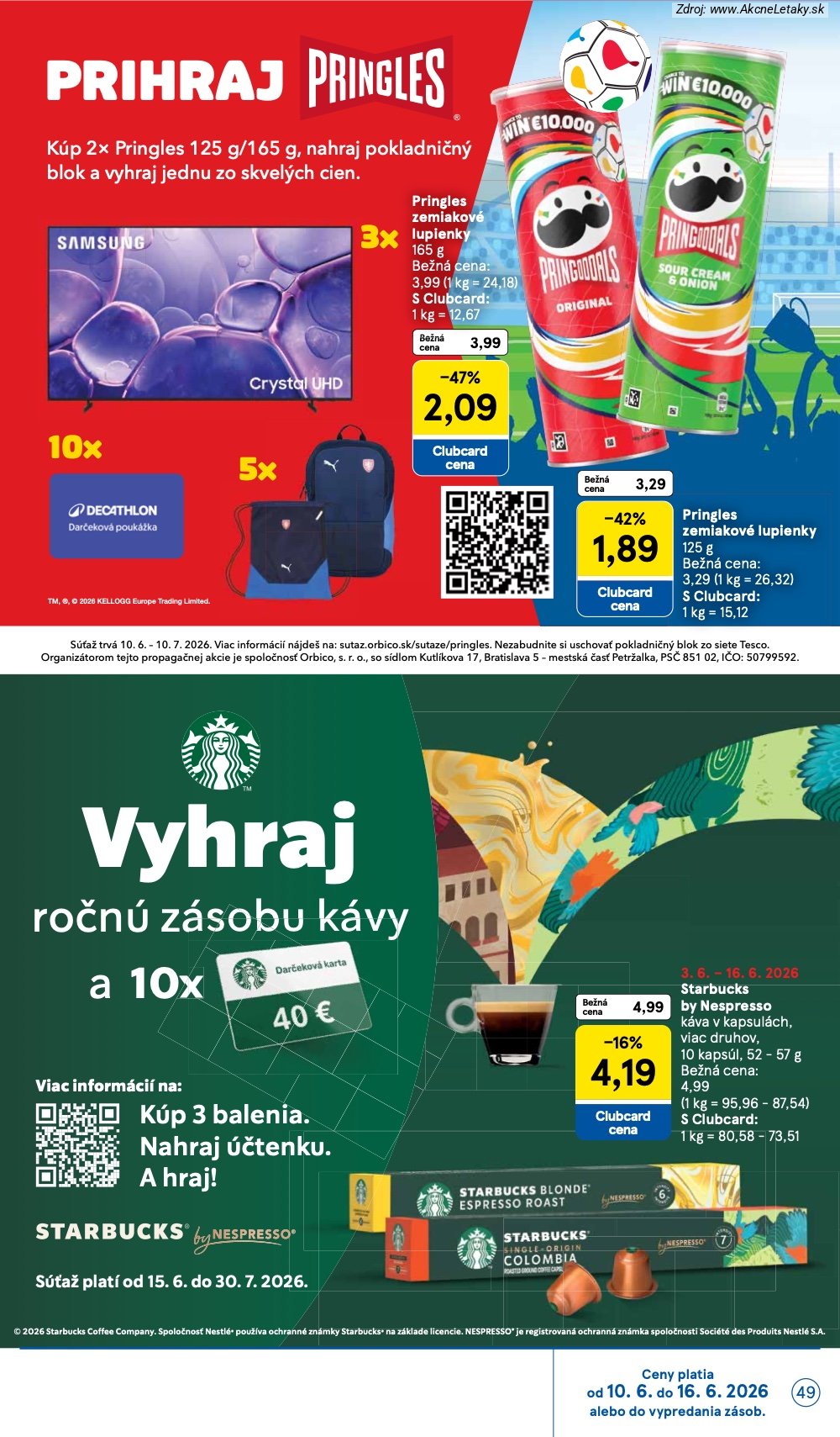 Leták Tesco (10. 6. - 16. 6. 2026) - strana 49 z 51