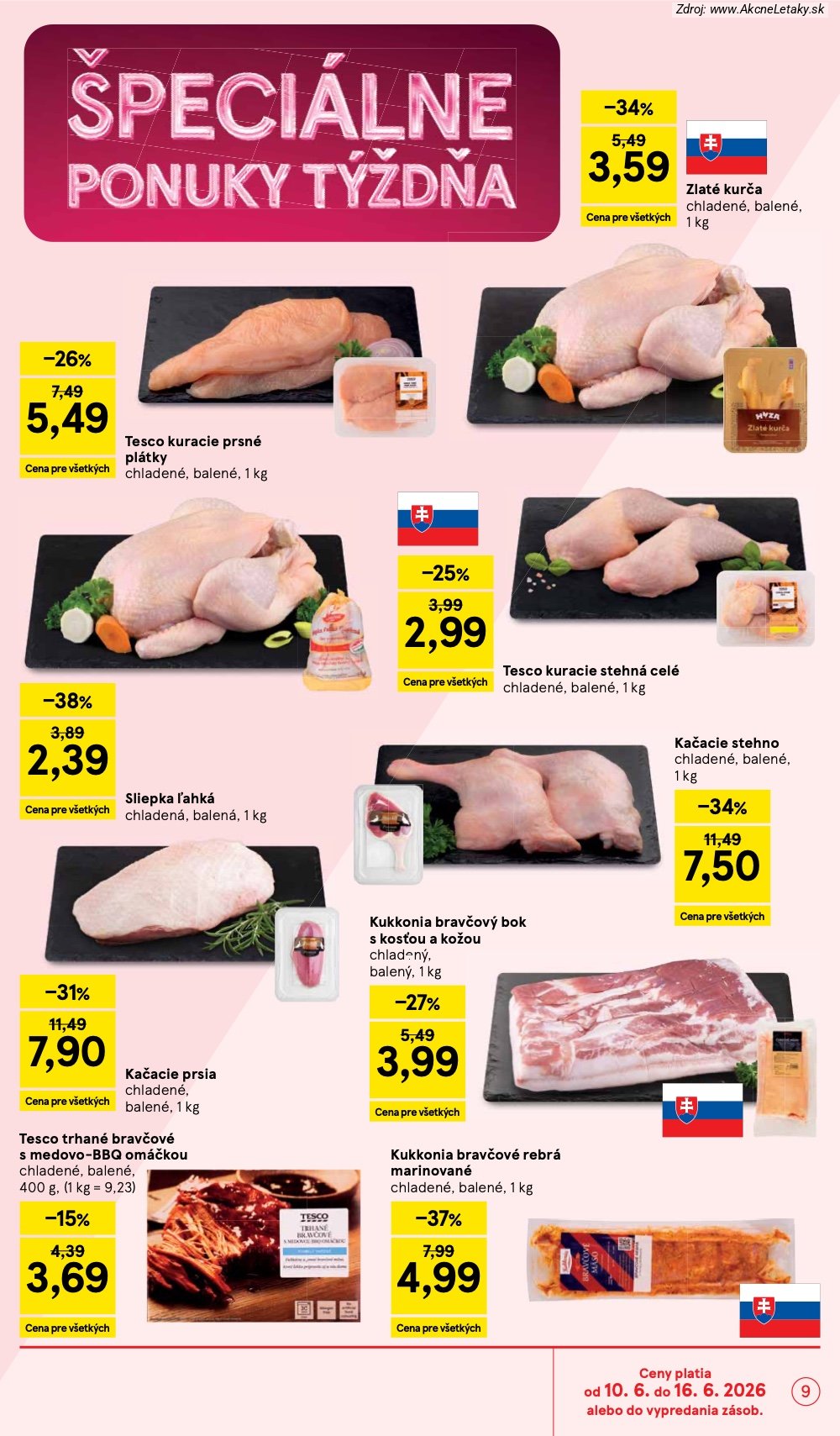 Leták Tesco (10. 6. - 16. 6. 2026) - strana 9 z 51