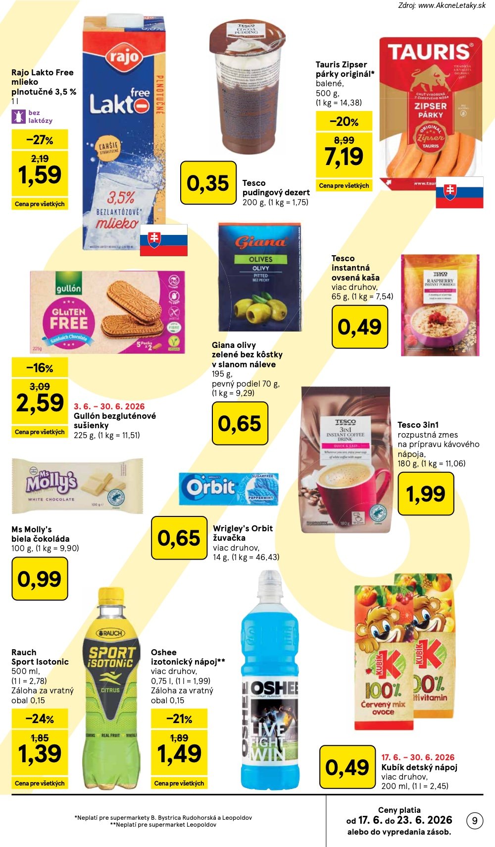 Leták Tesco (17. 6. - 23. 6. 2026) - strana 9 z 37