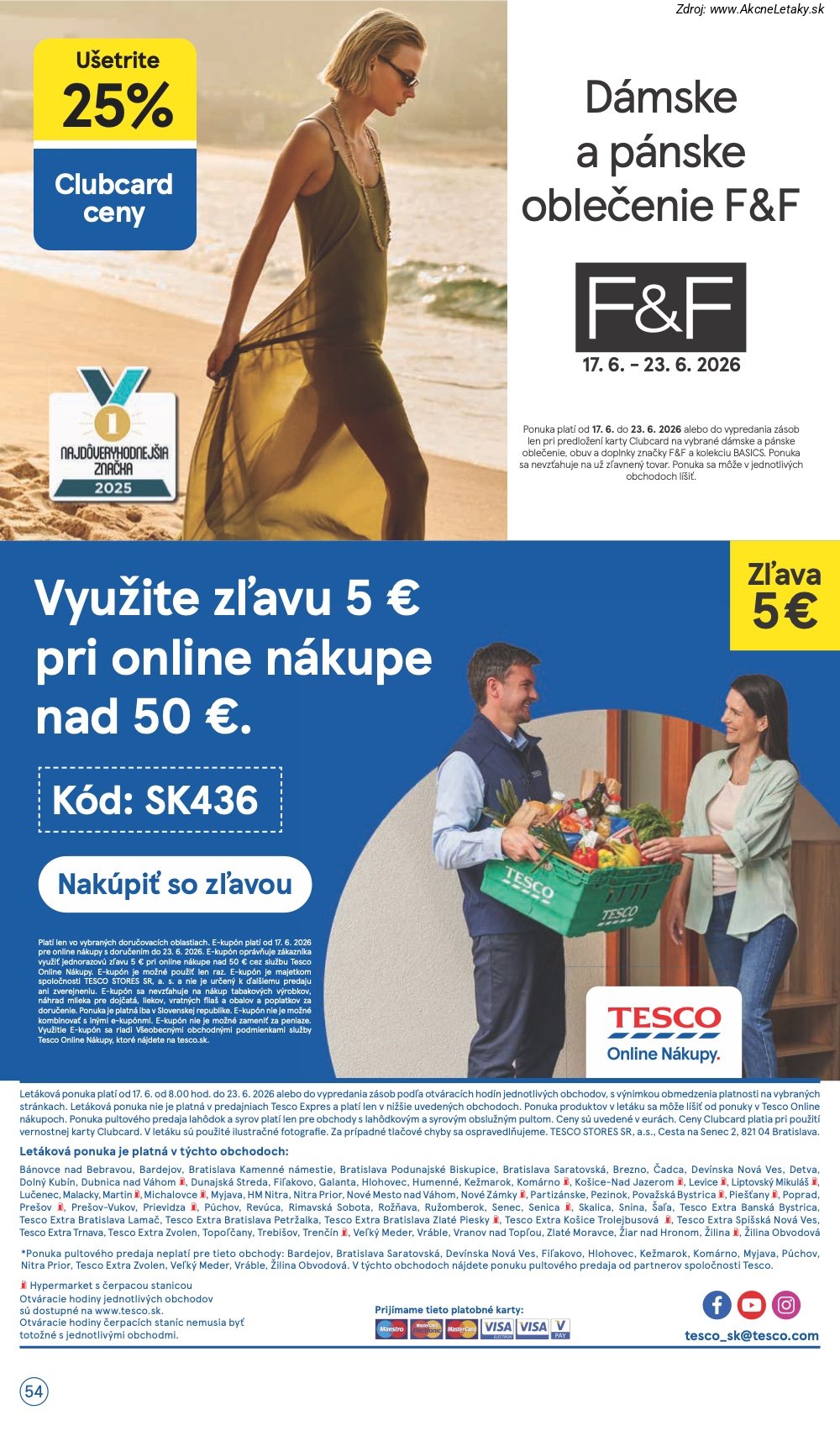 Leták Tesco (17. 6. - 23. 6. 2026) - strana 54 z 58