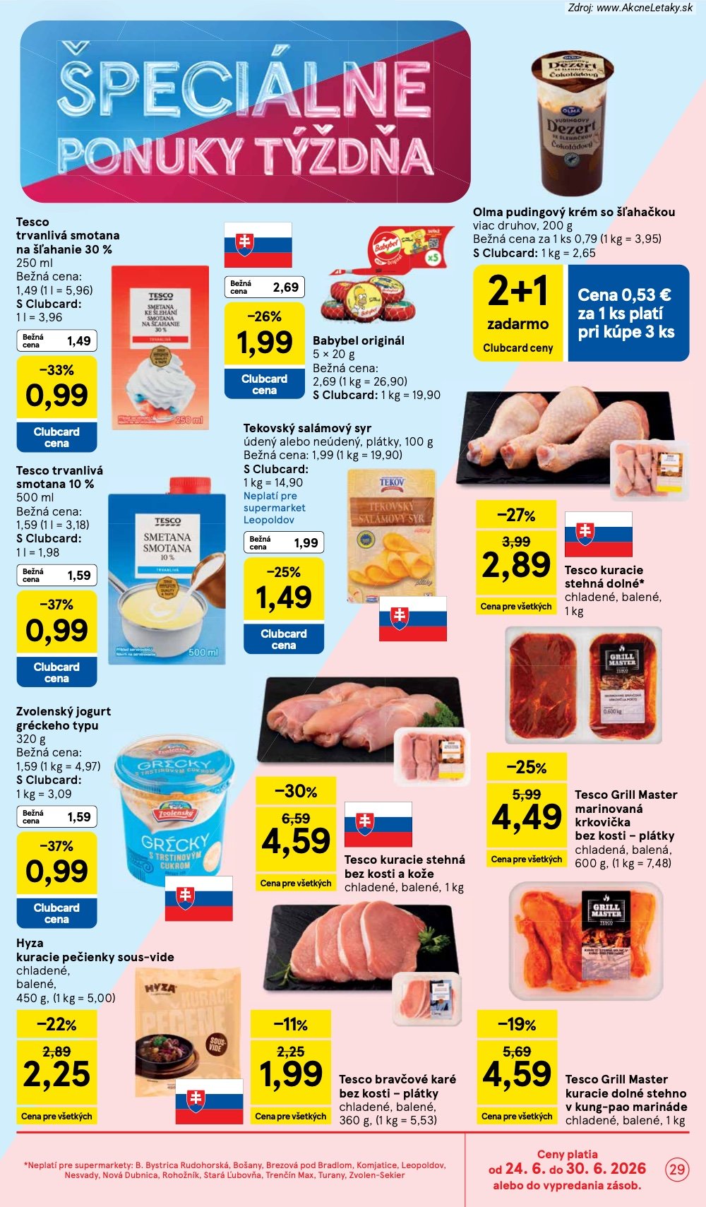 Leták Tesco (24. 6. - 30. 6. 2026) - strana 29 z 33