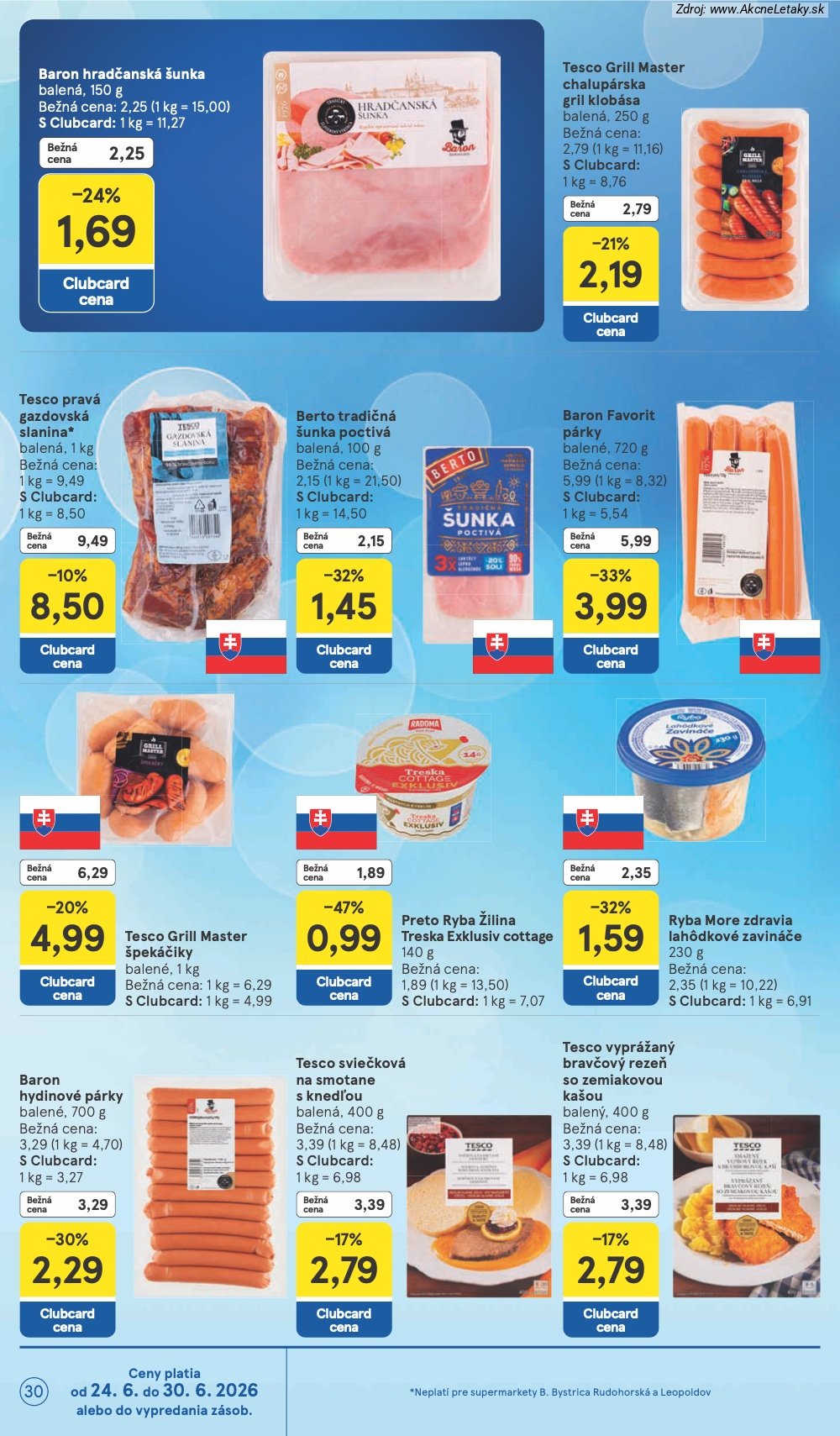 Leták Tesco (24. 6. - 30. 6. 2026) - strana 30 z 33