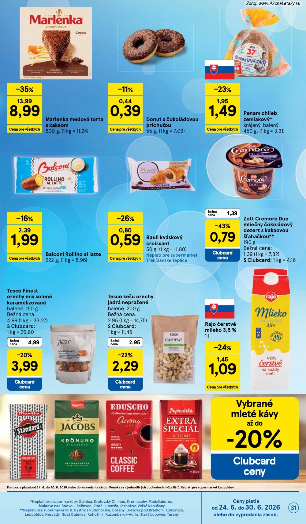 Leták Tesco (24. 6. - 30. 6. 2026) - strana 31 z 33