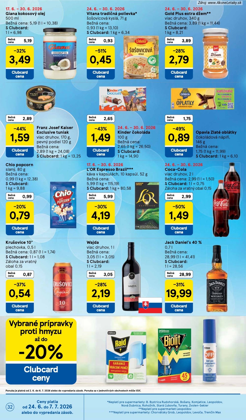 Leták Tesco (24. 6. - 30. 6. 2026) - strana 32 z 33