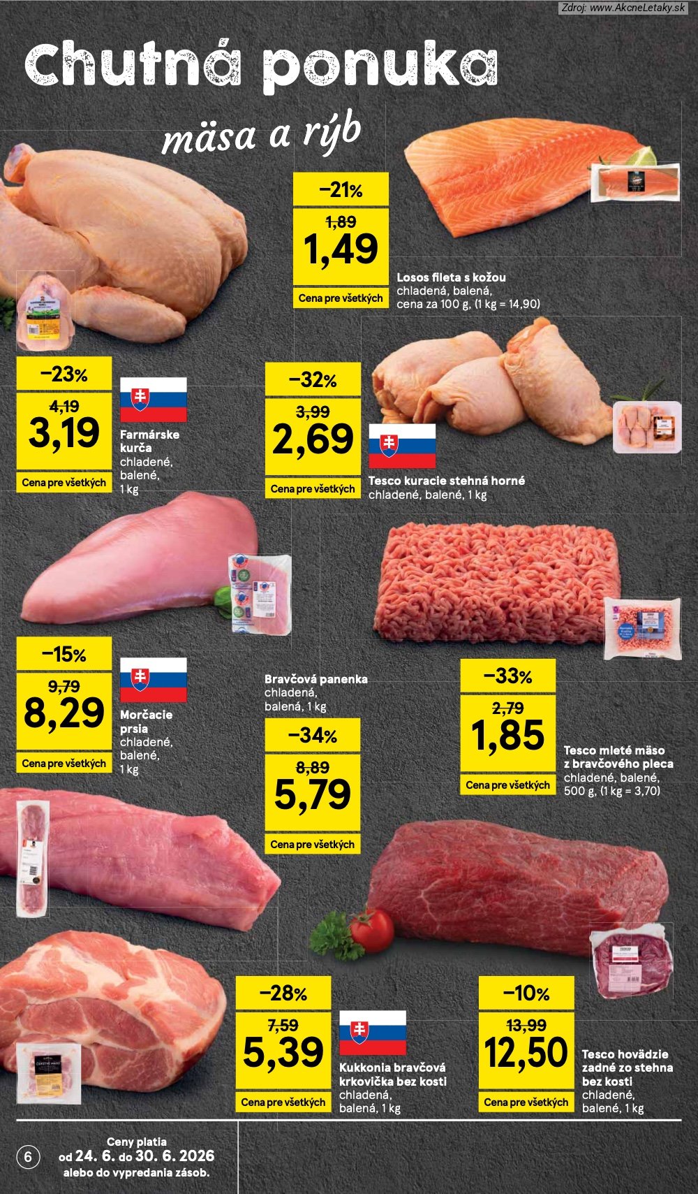 Leták Tesco (24. 6. - 30. 6. 2026) - strana 6 z 33