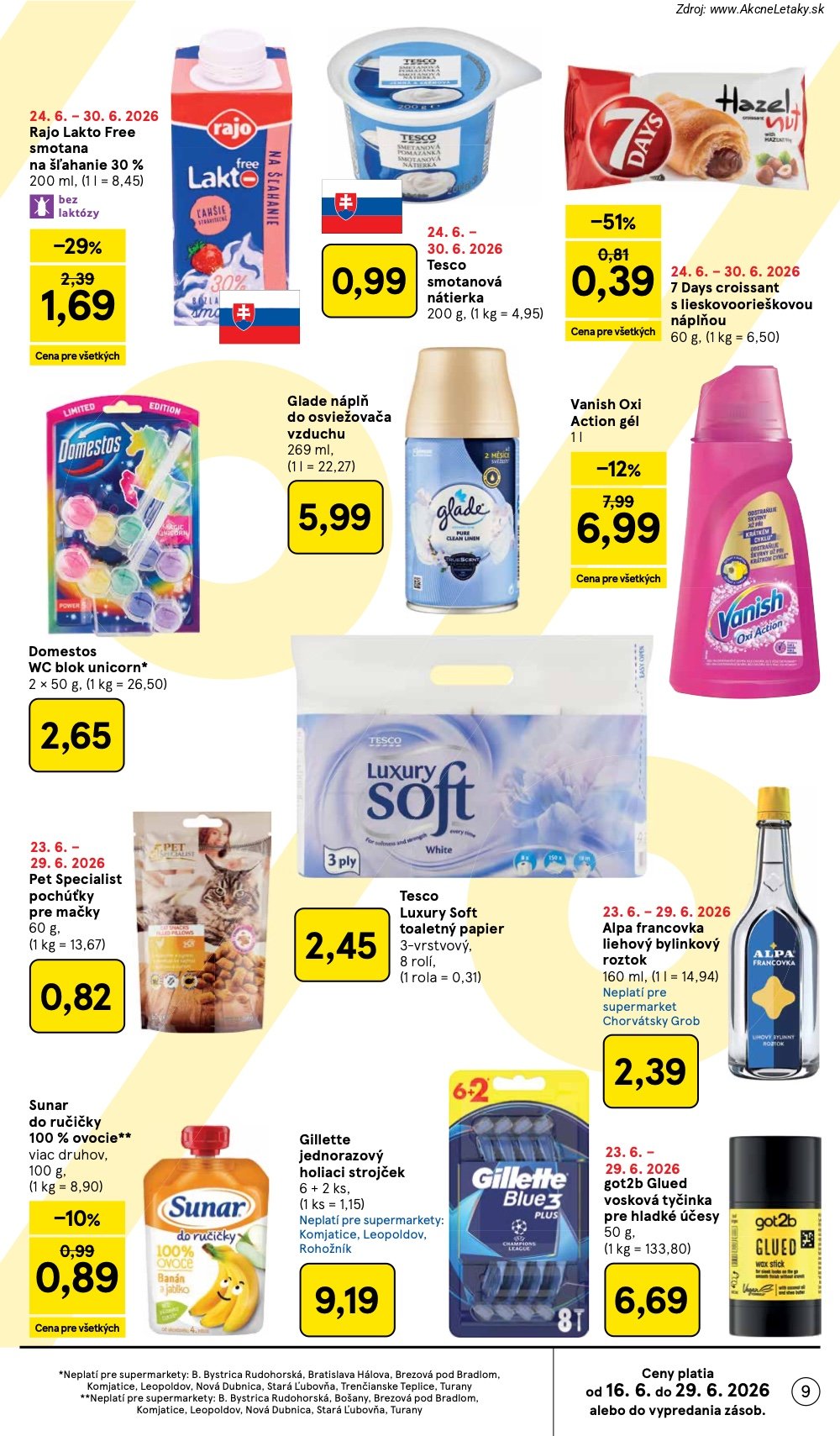 Leták Tesco (24. 6. - 30. 6. 2026) - strana 9 z 33