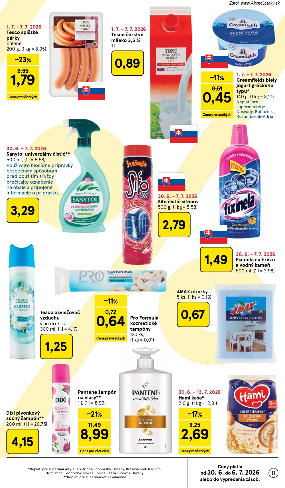Leták Tesco (1. 7. - 7. 7. 2026) - strana 11 z 25