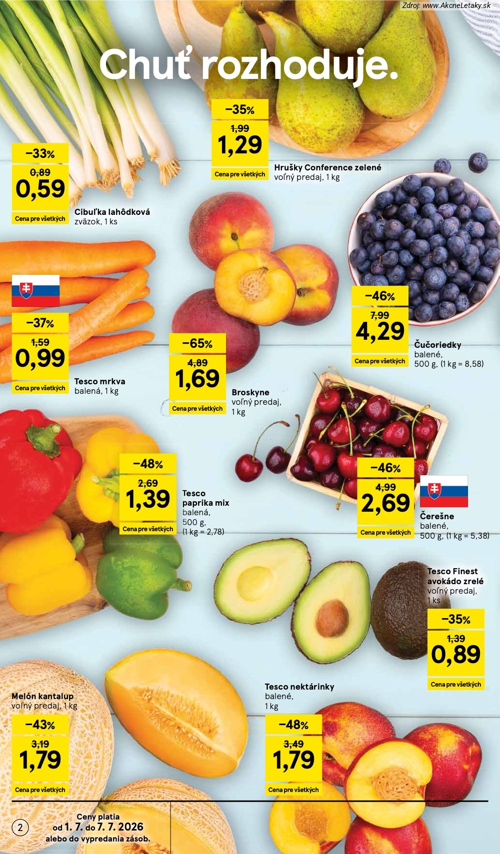 Leták Tesco (1. 7. - 7. 7. 2026) - strana 2 z 25