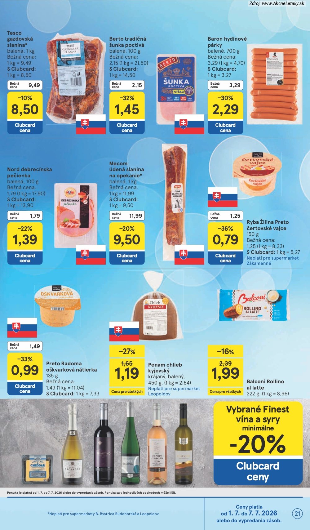 Leták Tesco (1. 7. - 7. 7. 2026) - strana 21 z 25