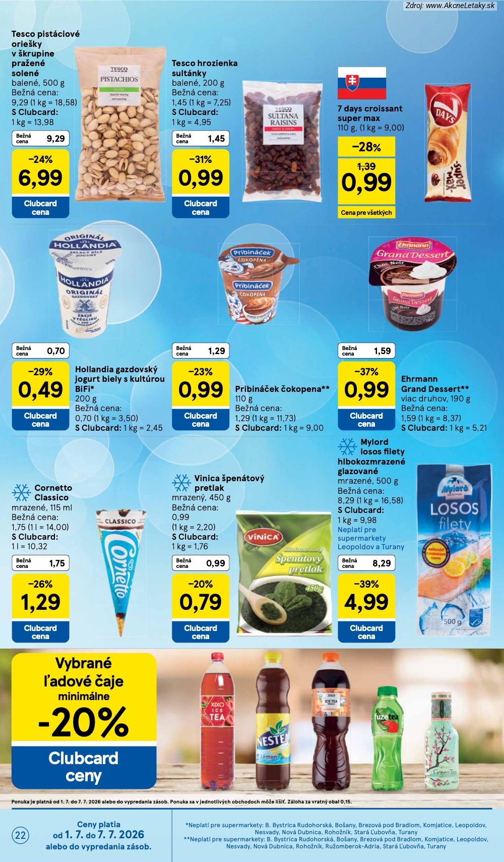 Leták Tesco (1. 7. - 7. 7. 2026) - strana 22 z 25