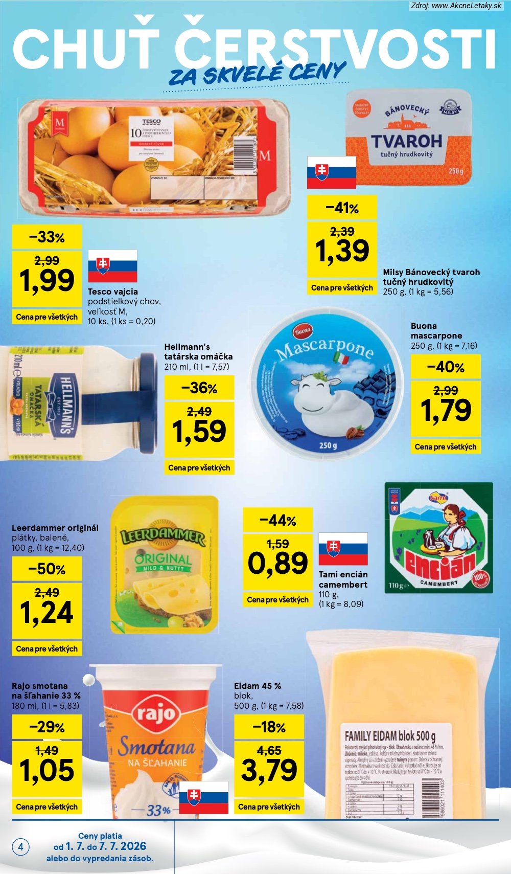 Leták Tesco (1. 7. - 7. 7. 2026) - strana 4 z 25