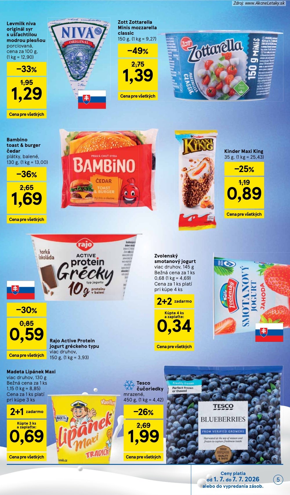 Leták Tesco (1. 7. - 7. 7. 2026) - strana 5 z 25