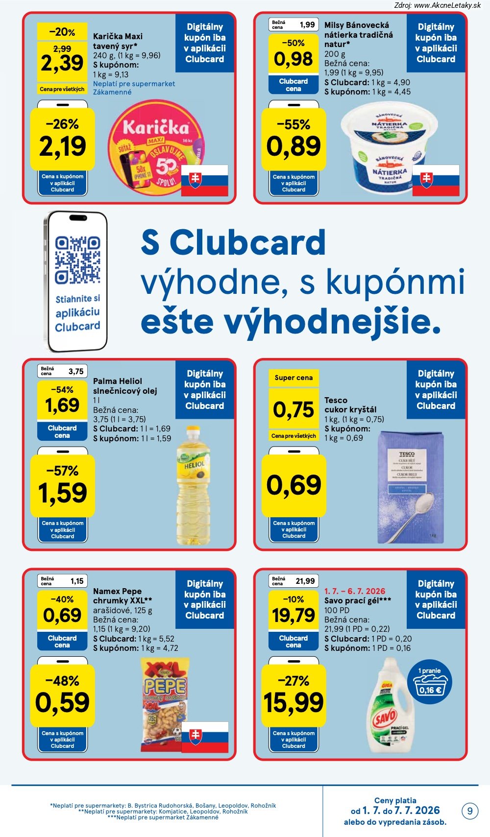 Leták Tesco (1. 7. - 7. 7. 2026) - strana 9 z 25