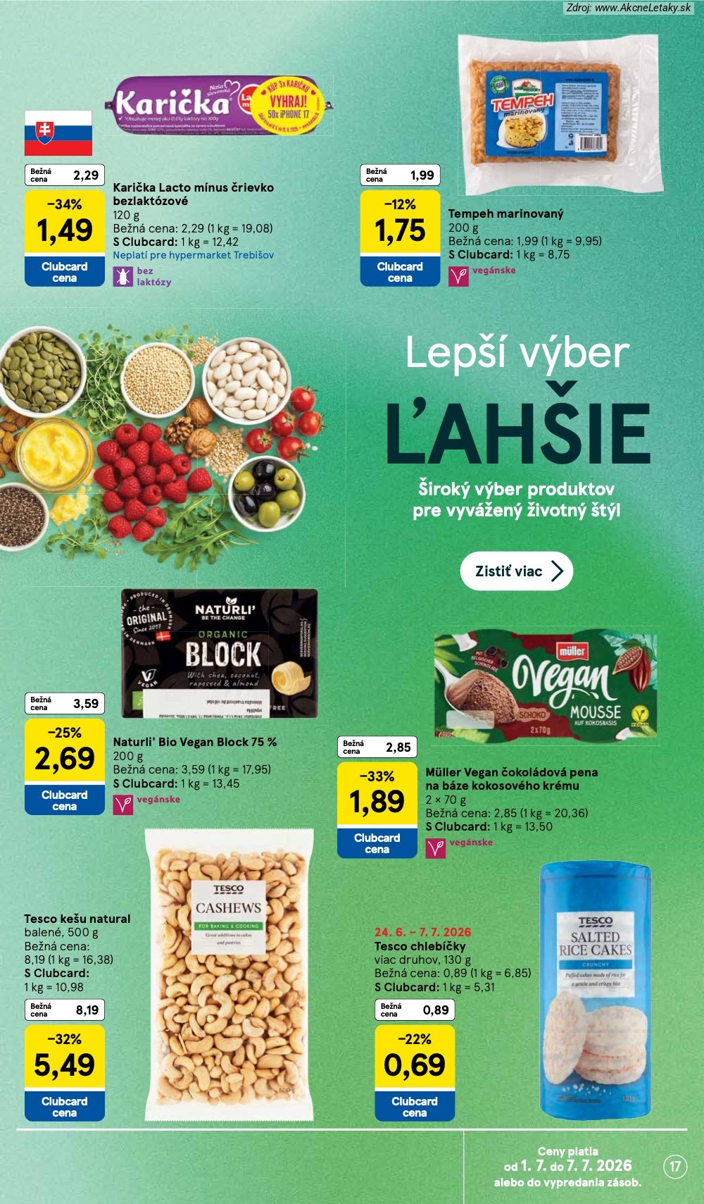 Leták Tesco (1. 7. - 7. 7. 2026) - strana 17 z 48