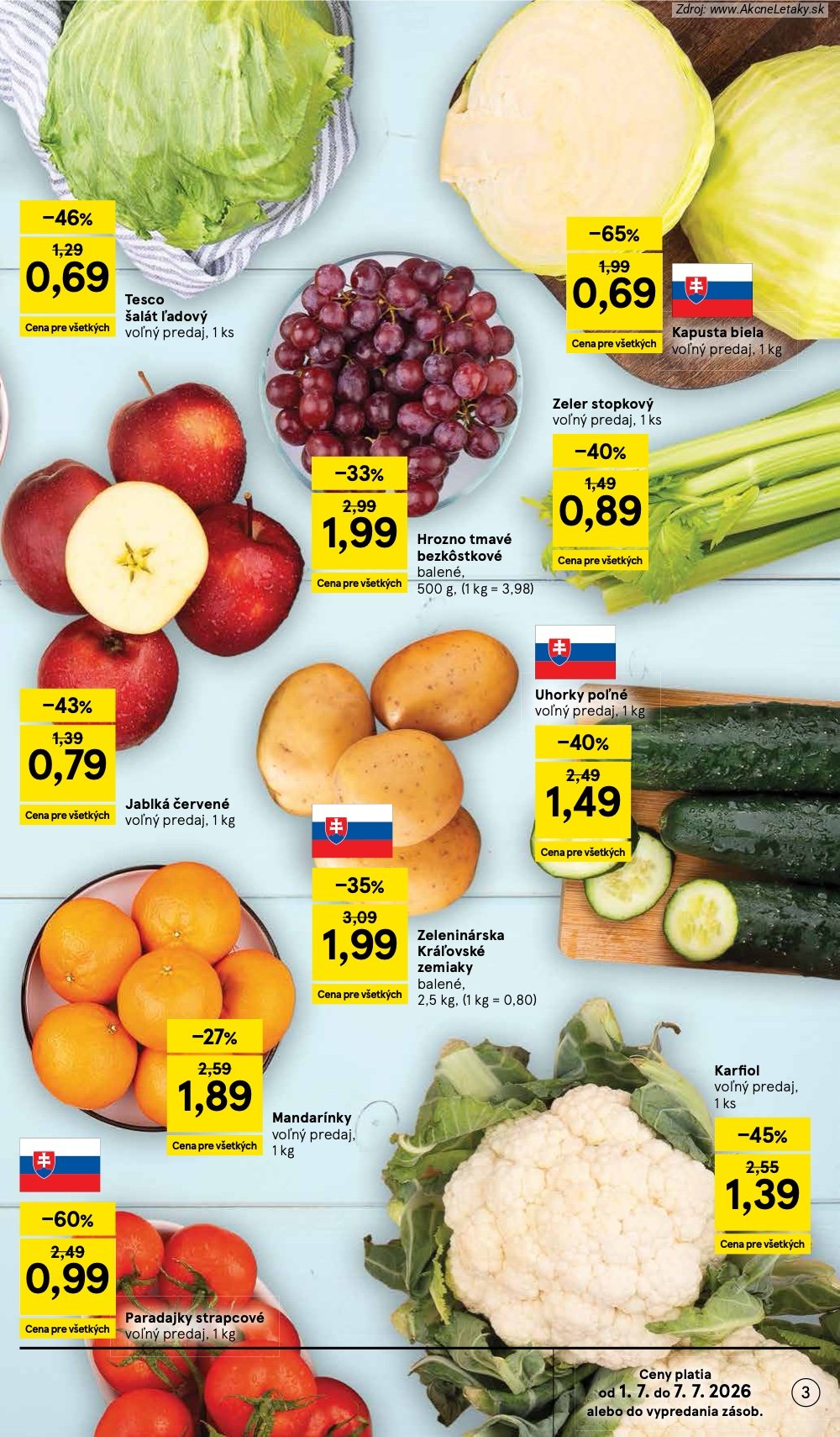 Leták Tesco (1. 7. - 7. 7. 2026) - strana 3 z 48