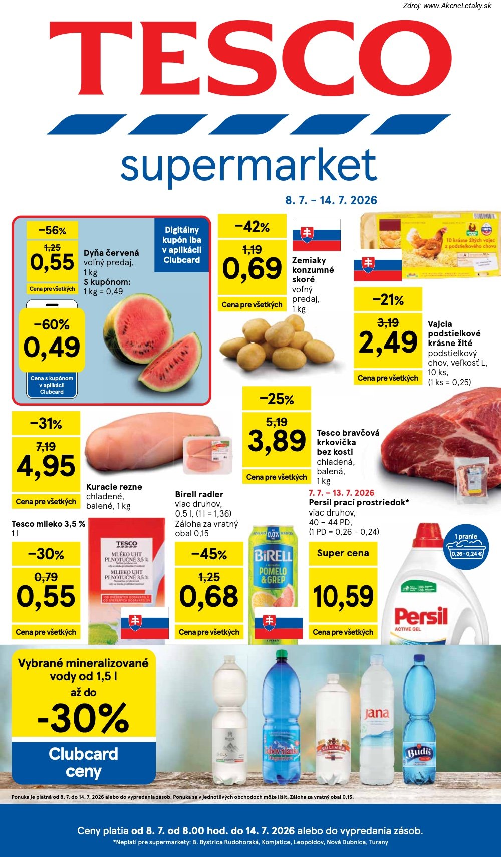 Leták Tesco (8. 7. - 14. 7. 2026) - strana 1 z 27