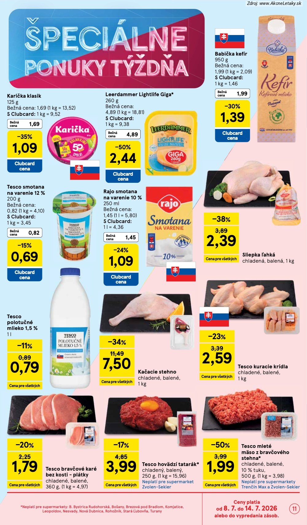 Leták Tesco (8. 7. - 14. 7. 2026) - strana 11 z 27