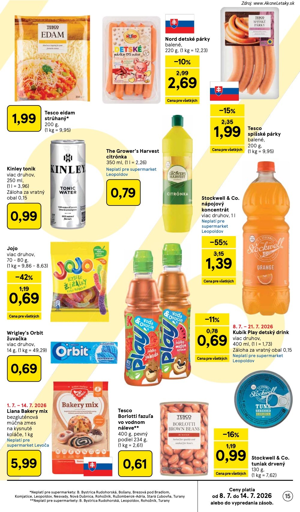 Leták Tesco (8. 7. - 14. 7. 2026) - strana 15 z 27
