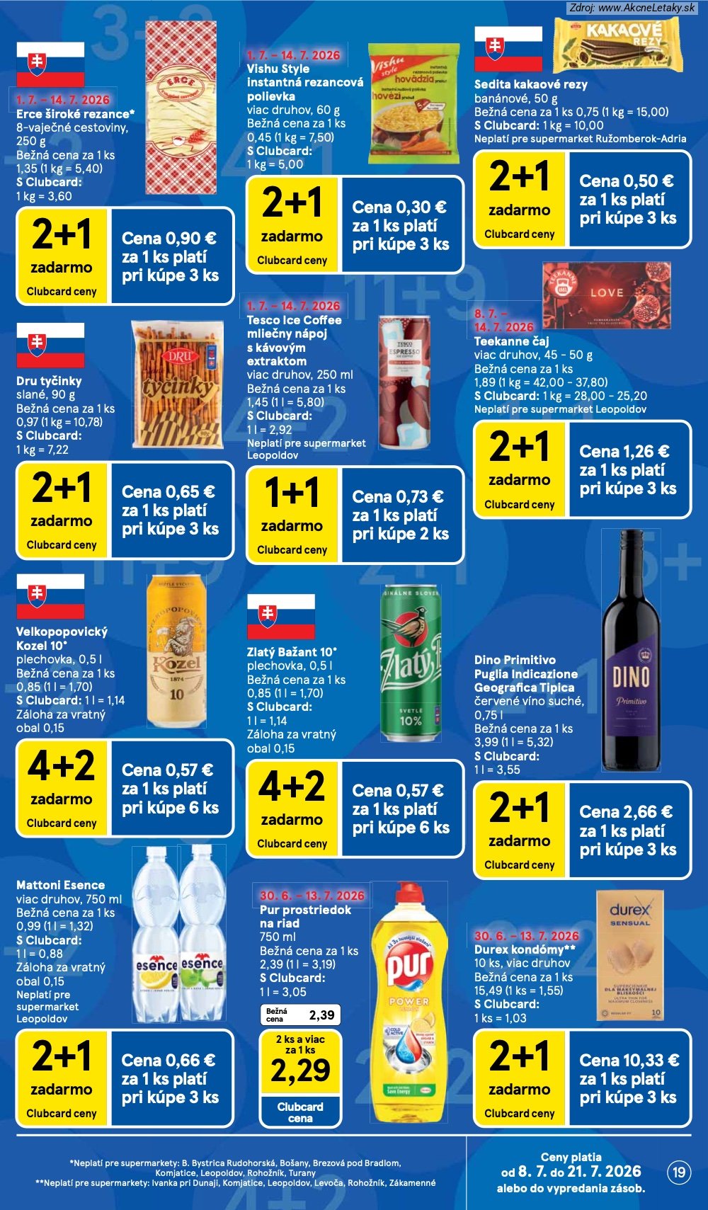 Leták Tesco (8. 7. - 14. 7. 2026) - strana 19 z 27