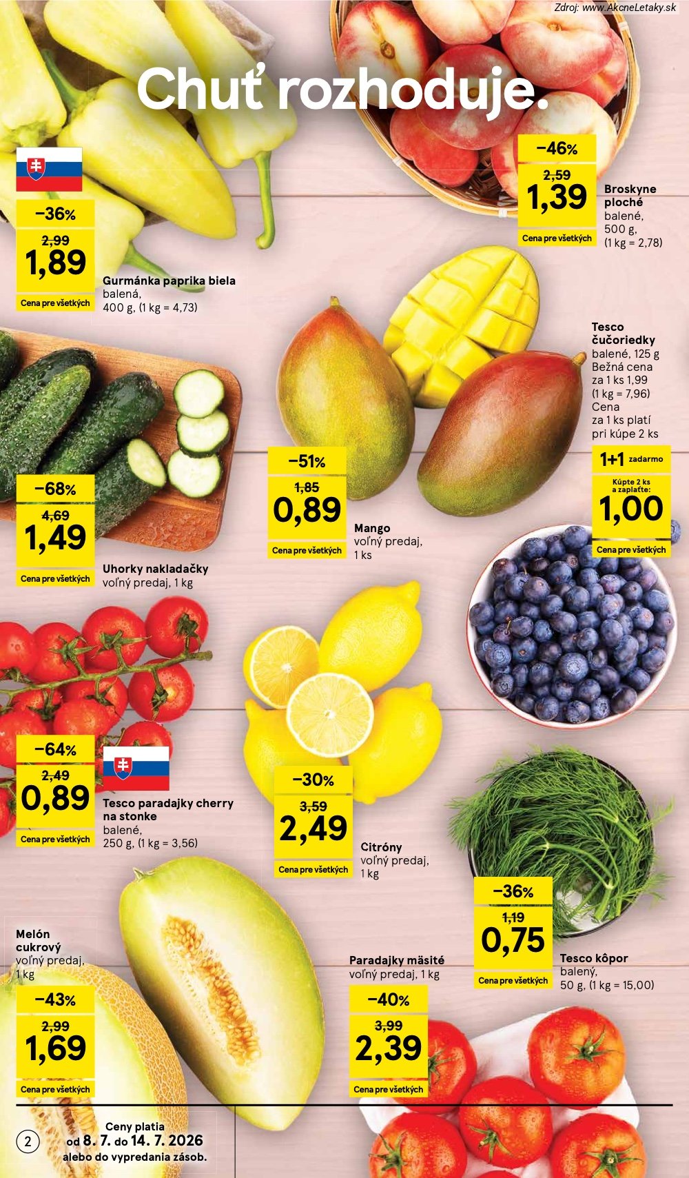 Leták Tesco (8. 7. - 14. 7. 2026) - strana 2 z 27