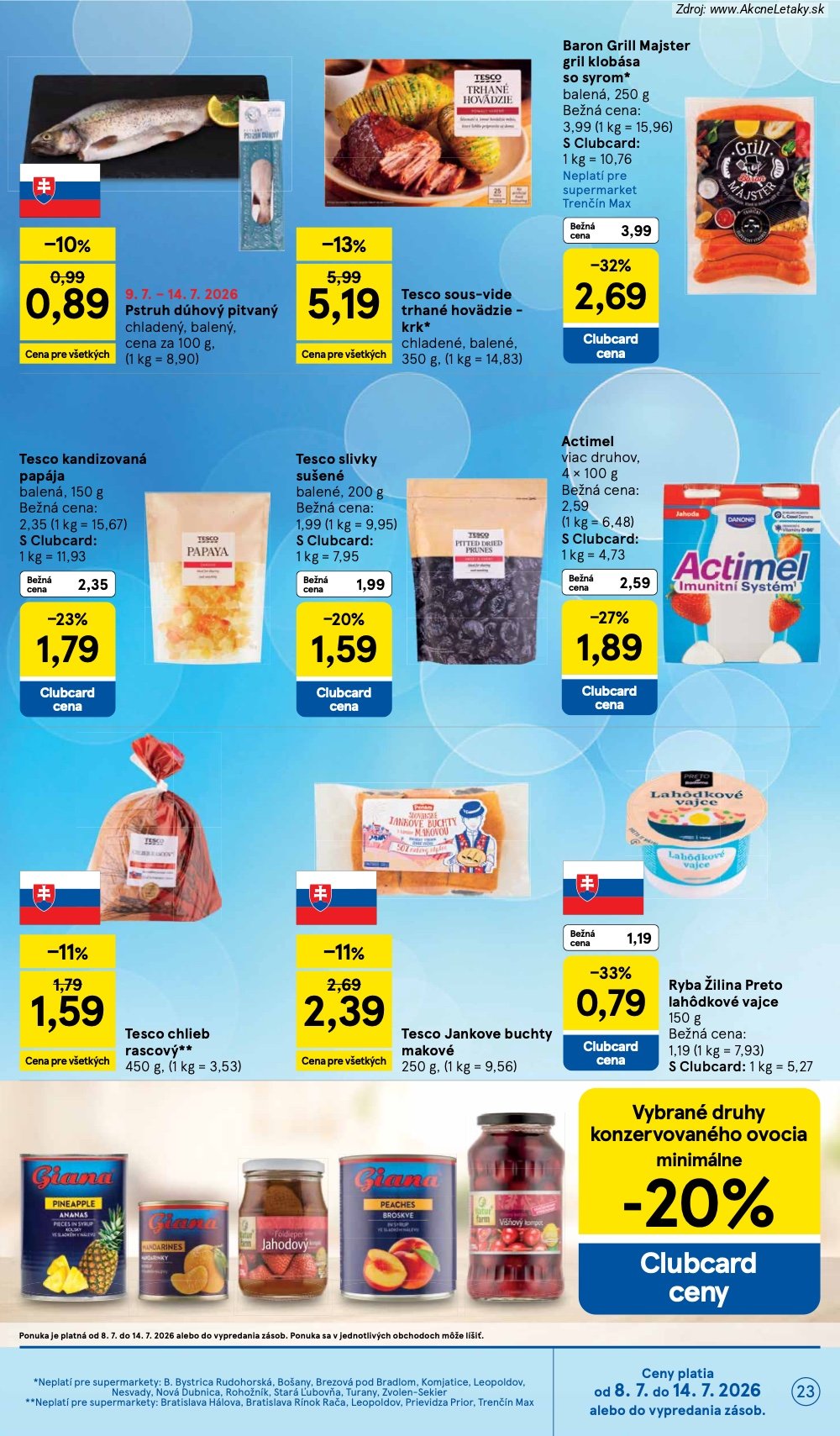 Leták Tesco (8. 7. - 14. 7. 2026) - strana 23 z 27