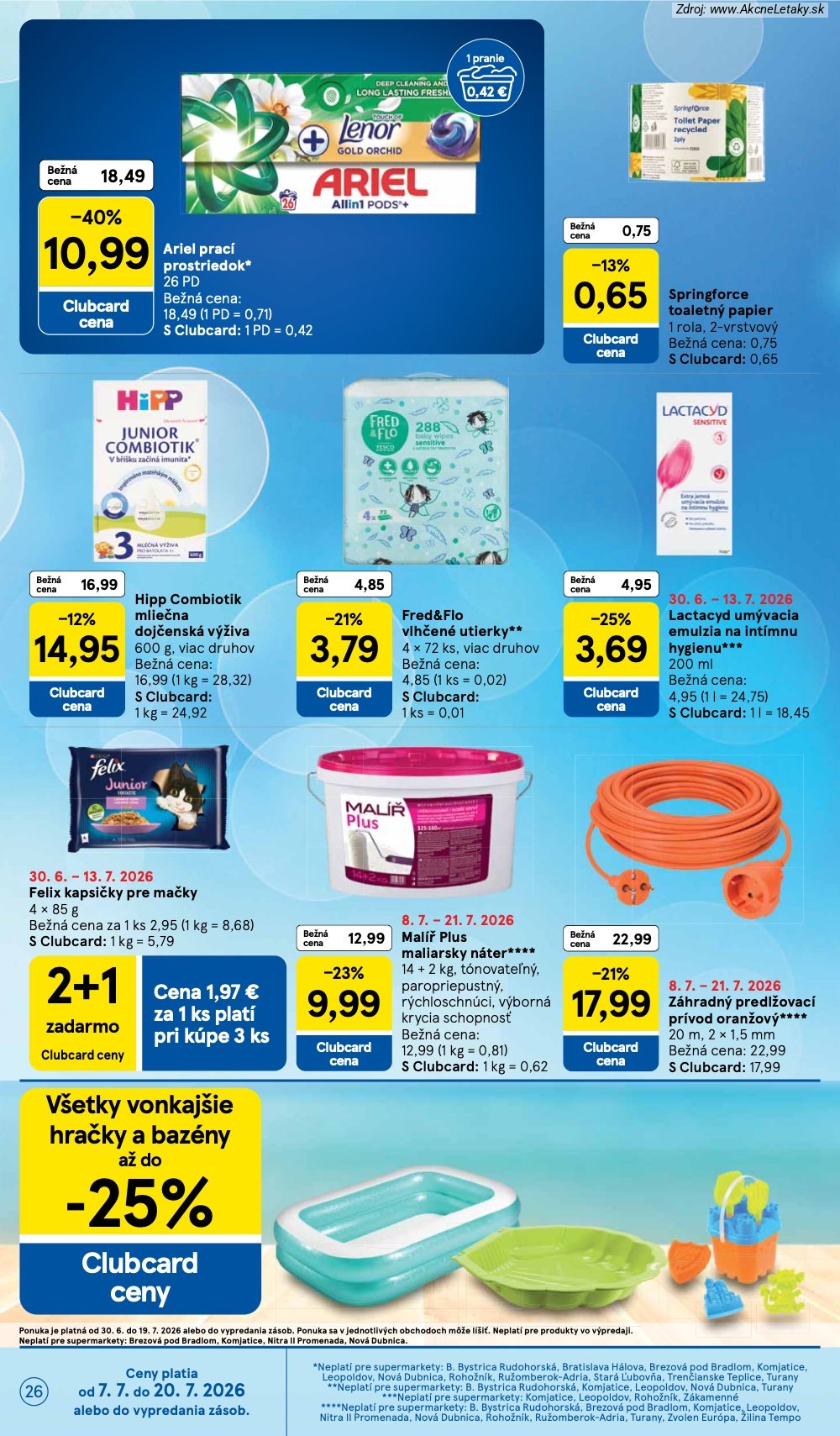 Leták Tesco (8. 7. - 14. 7. 2026) - strana 26 z 27
