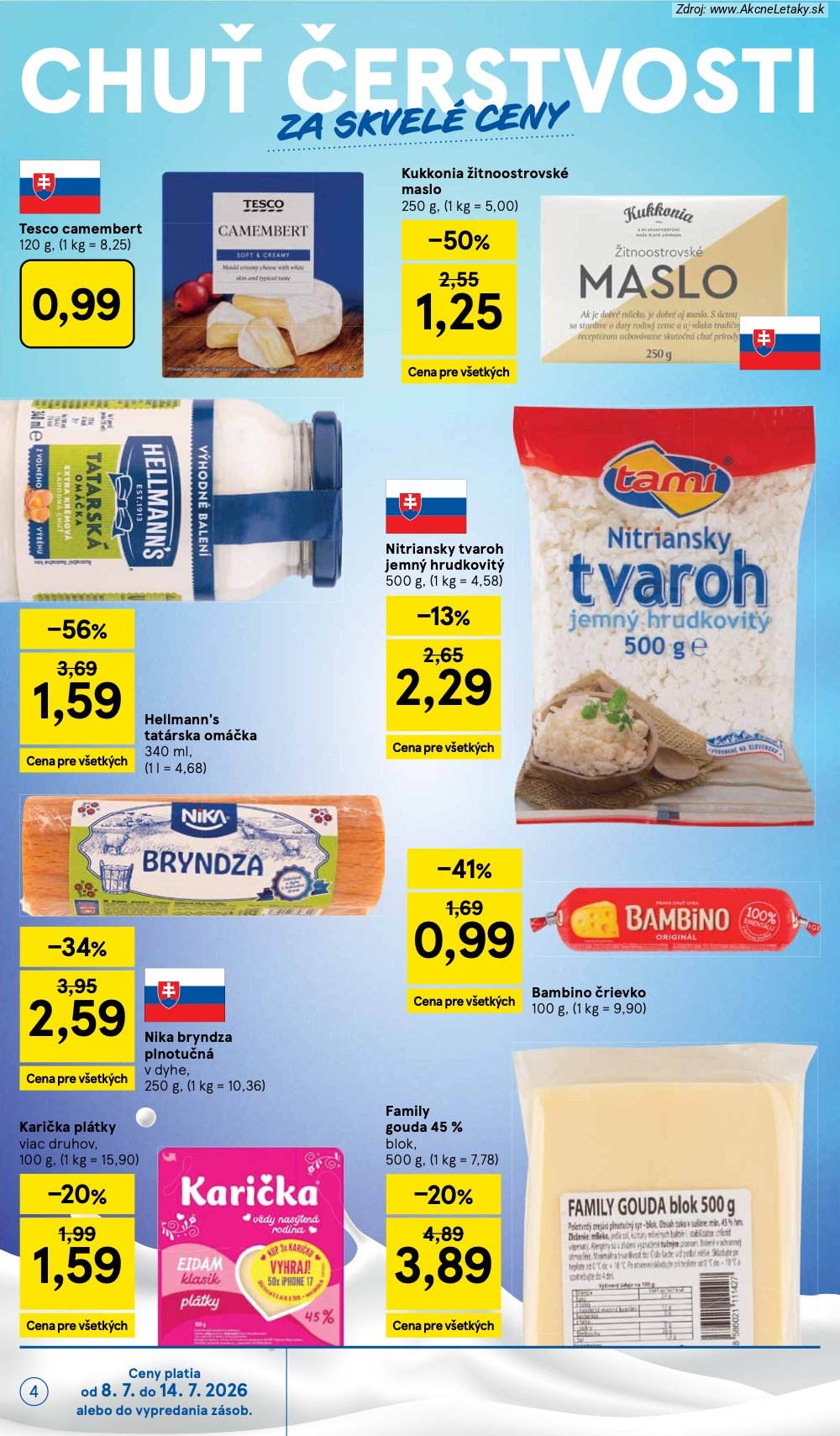 Leták Tesco (8. 7. - 14. 7. 2026) - strana 4 z 27
