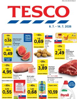 Leták Tesco 8. 7. - 14. 7. 2026 Veľké hypermarkety a obchodné domy