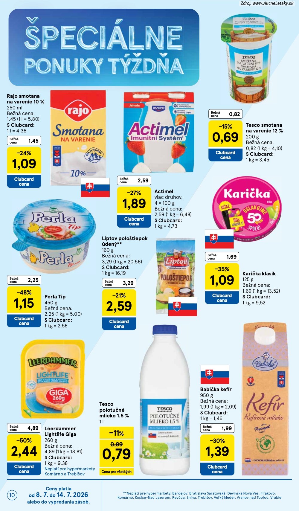 Leták Tesco (8. 7. - 14. 7. 2026) - strana 10 z 48