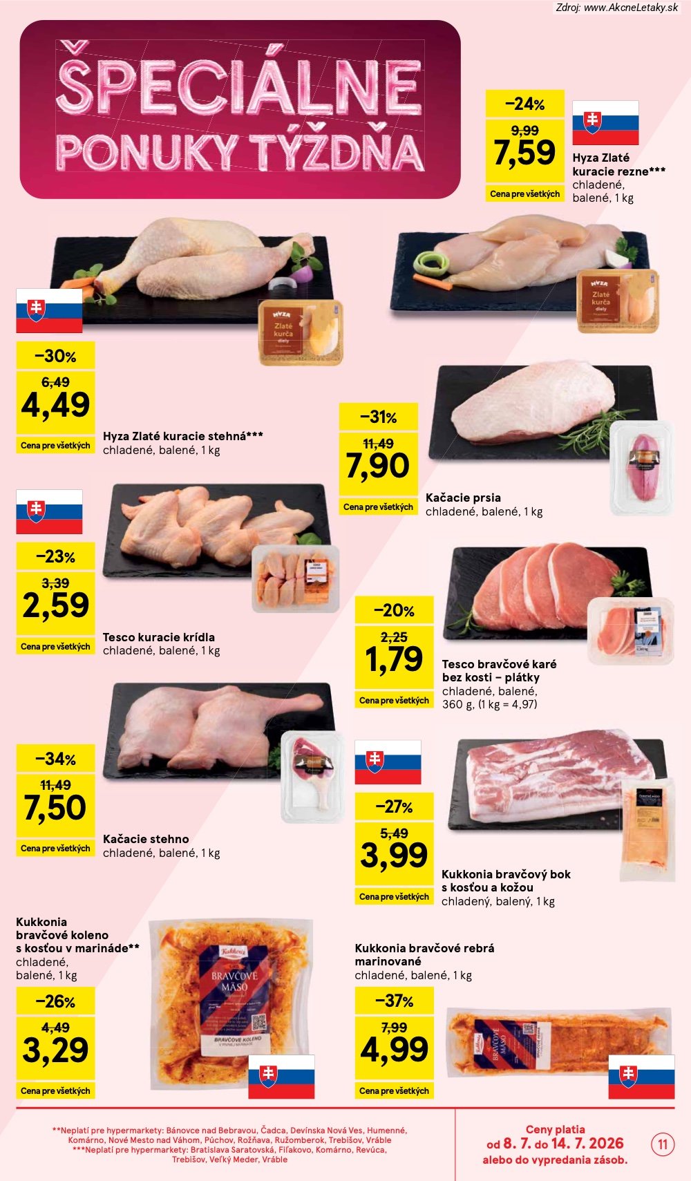 Leták Tesco (8. 7. - 14. 7. 2026) - strana 11 z 48