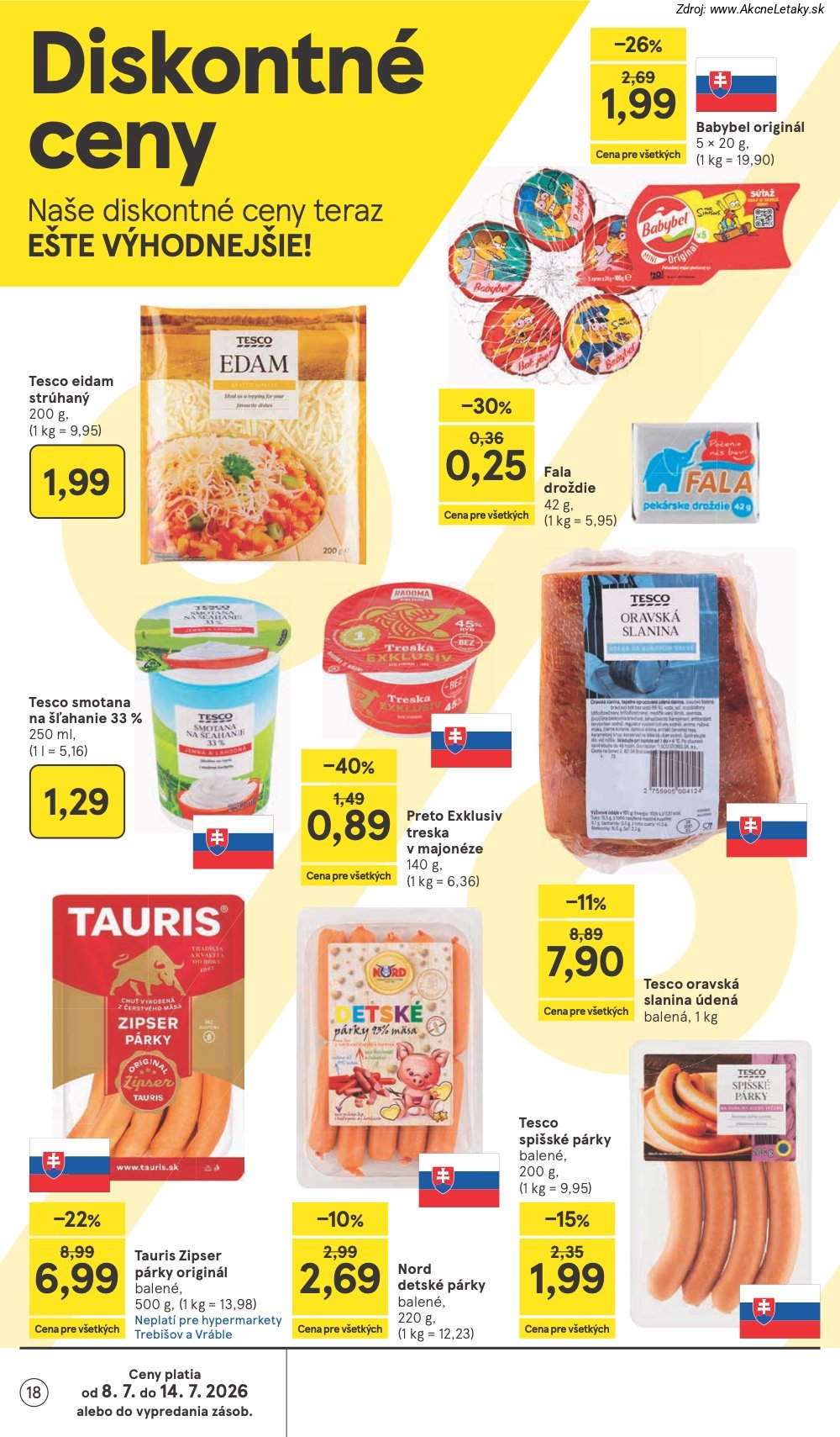 Leták Tesco (8. 7. - 14. 7. 2026) - strana 18 z 48