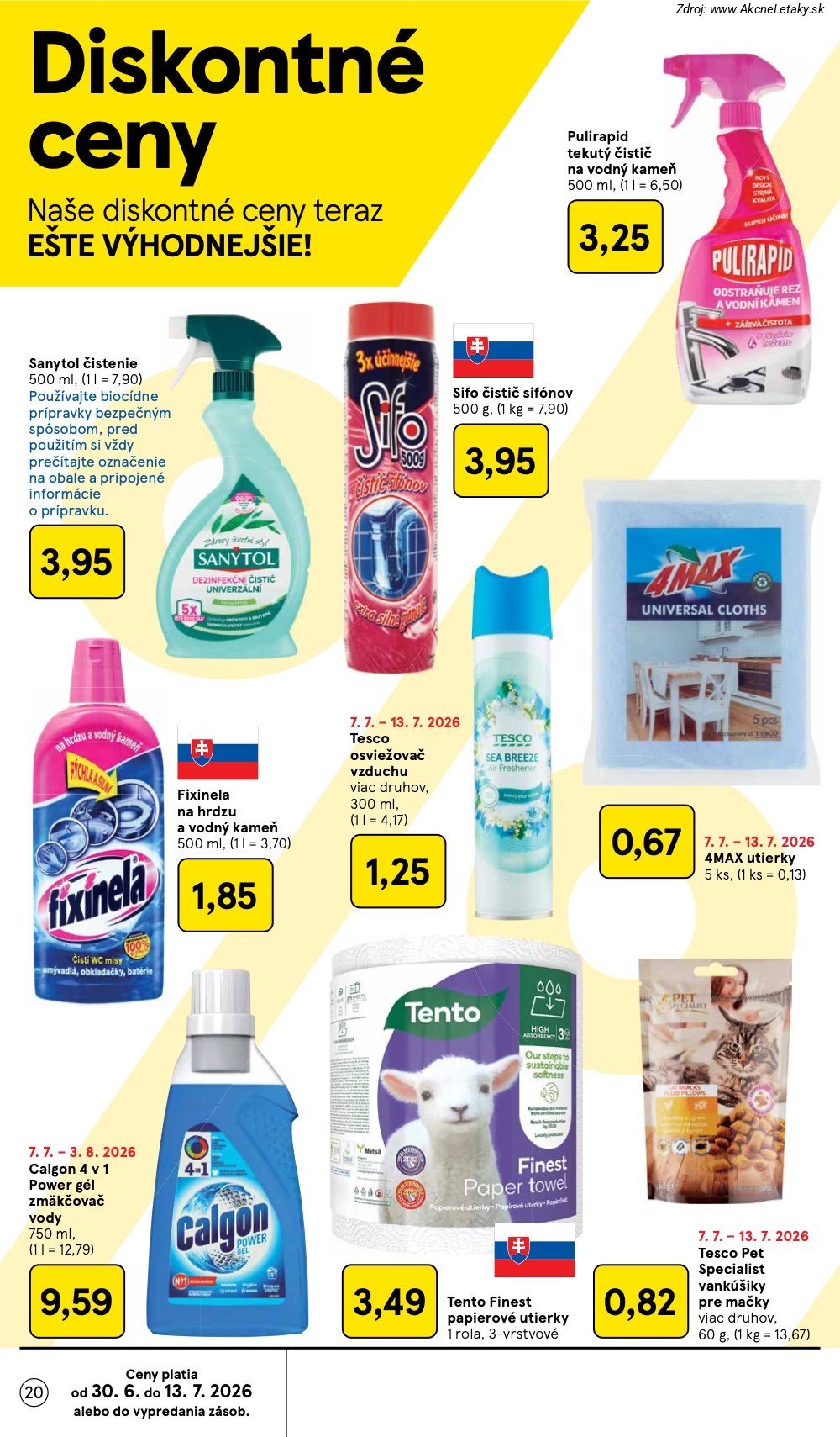 Leták Tesco (8. 7. - 14. 7. 2026) - strana 20 z 48