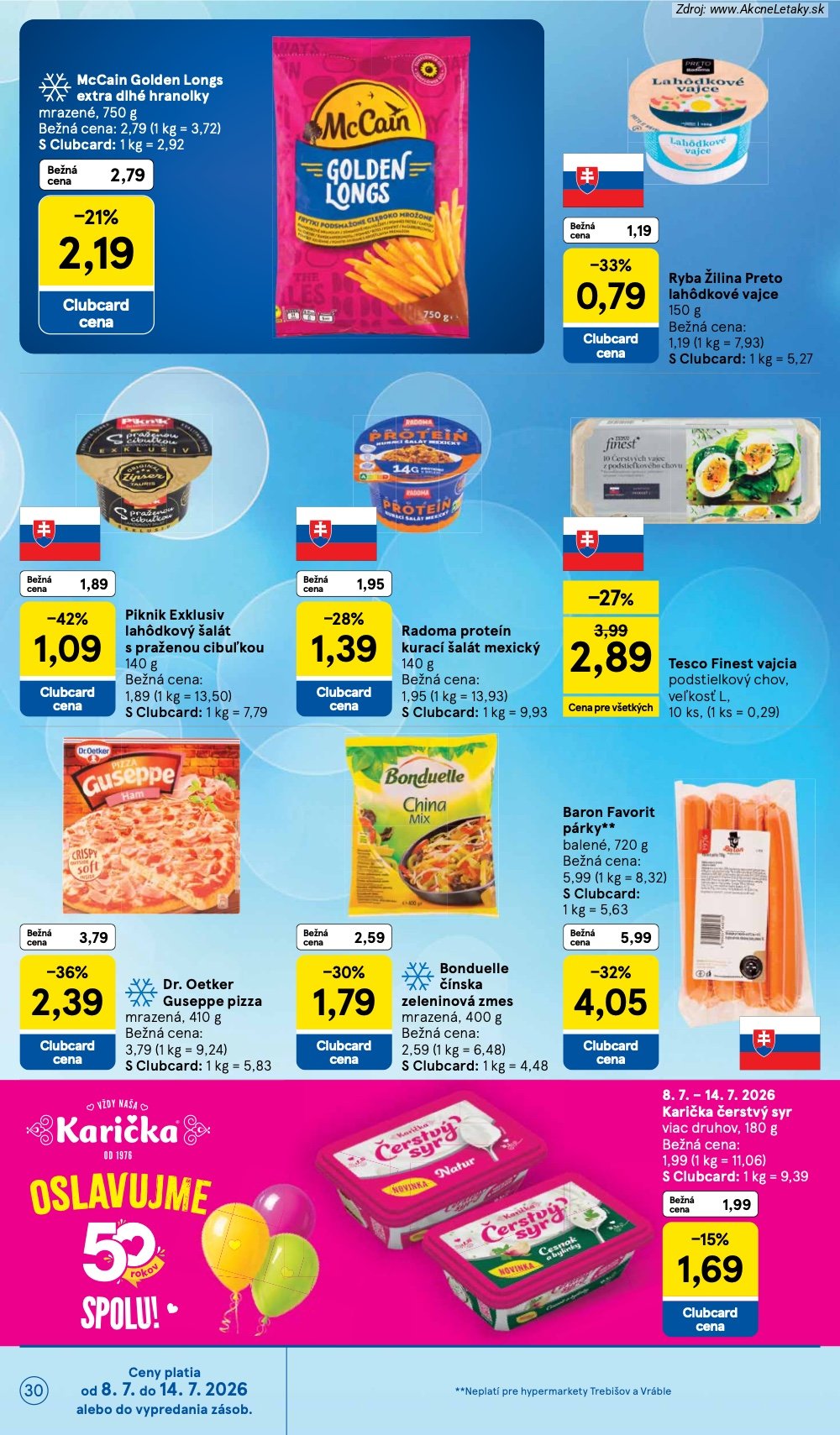 Leták Tesco (8. 7. - 14. 7. 2026) - strana 30 z 48