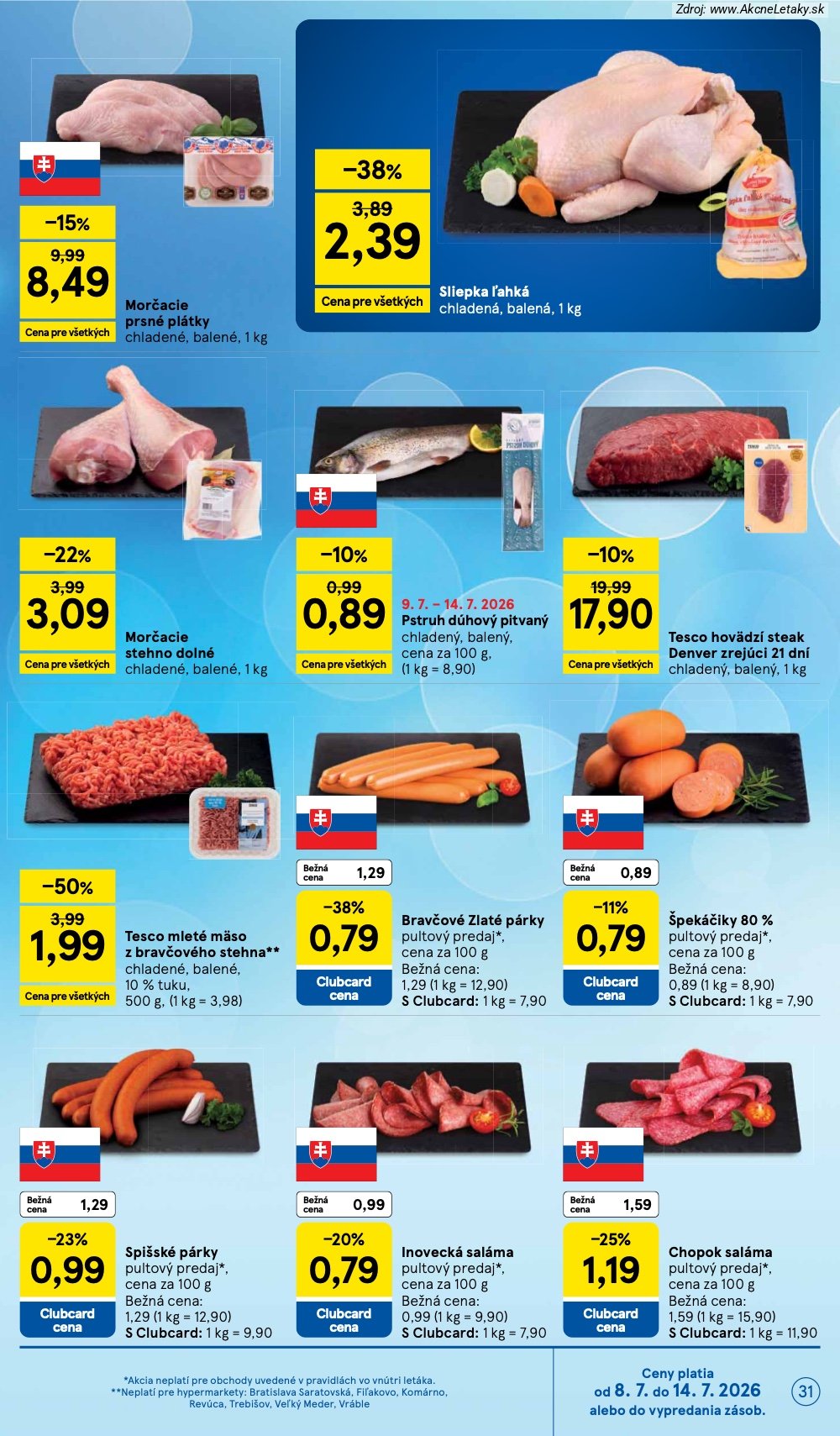 Leták Tesco (8. 7. - 14. 7. 2026) - strana 31 z 48