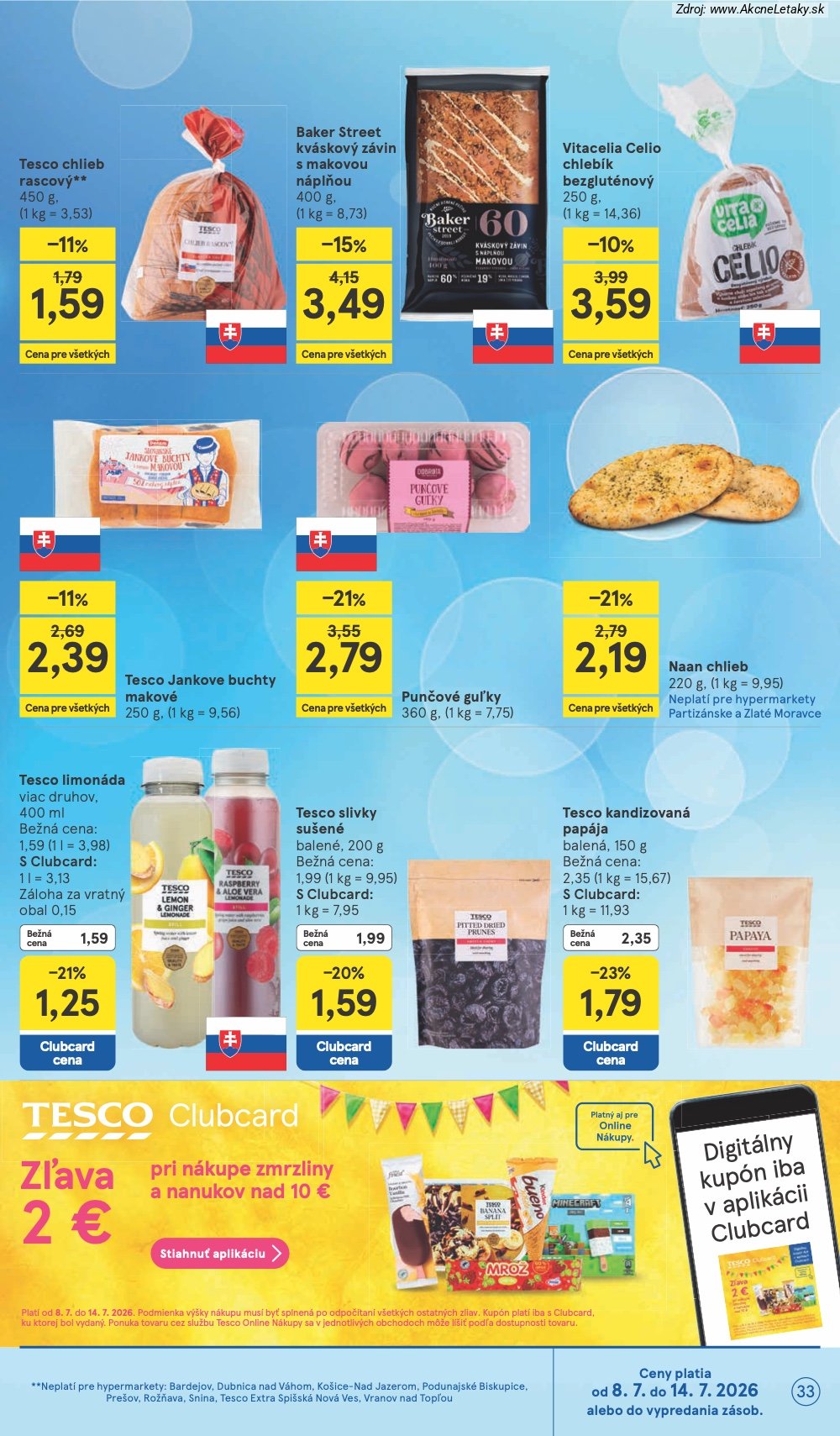 Leták Tesco (8. 7. - 14. 7. 2026) - strana 33 z 48