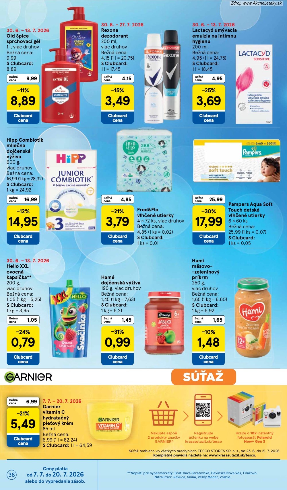 Leták Tesco (8. 7. - 14. 7. 2026) - strana 38 z 48