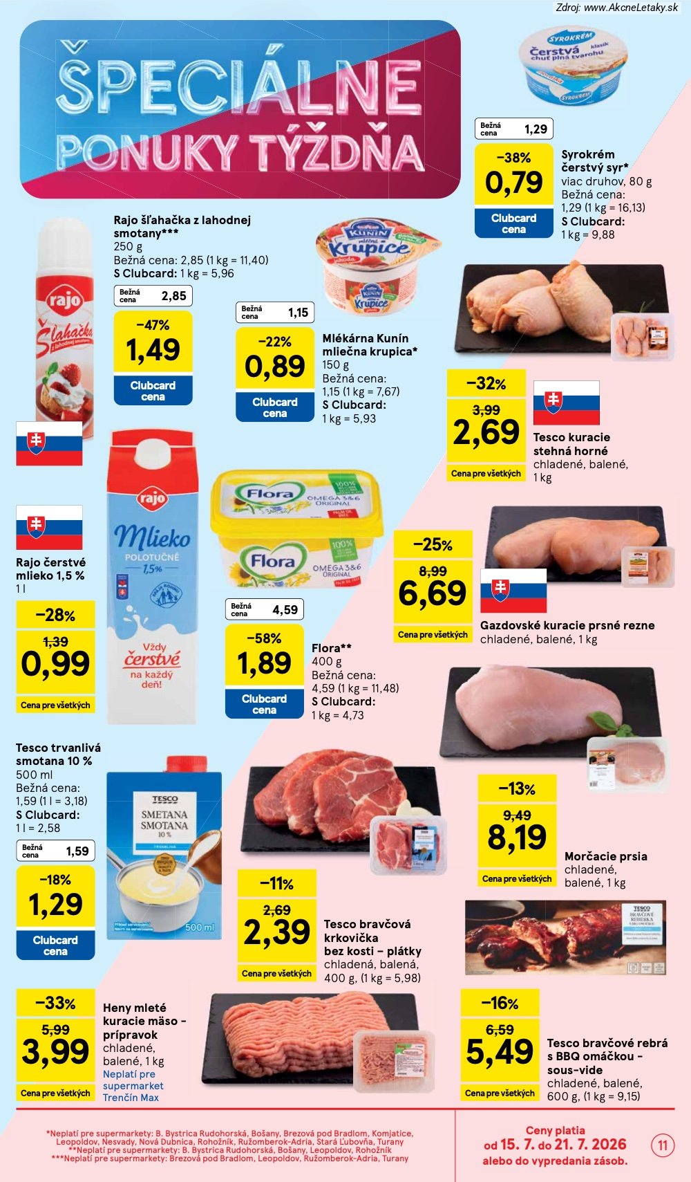 Leták Tesco (15. 7. - 21. 7. 2026) - strana 11 z 33