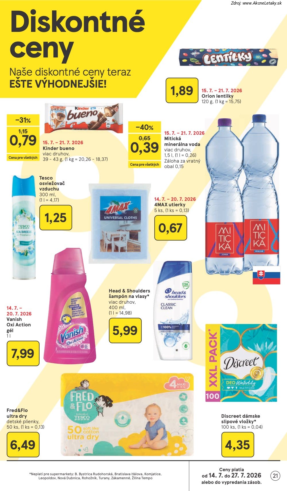 Leták Tesco (15. 7. - 21. 7. 2026) - strana 21 z 33
