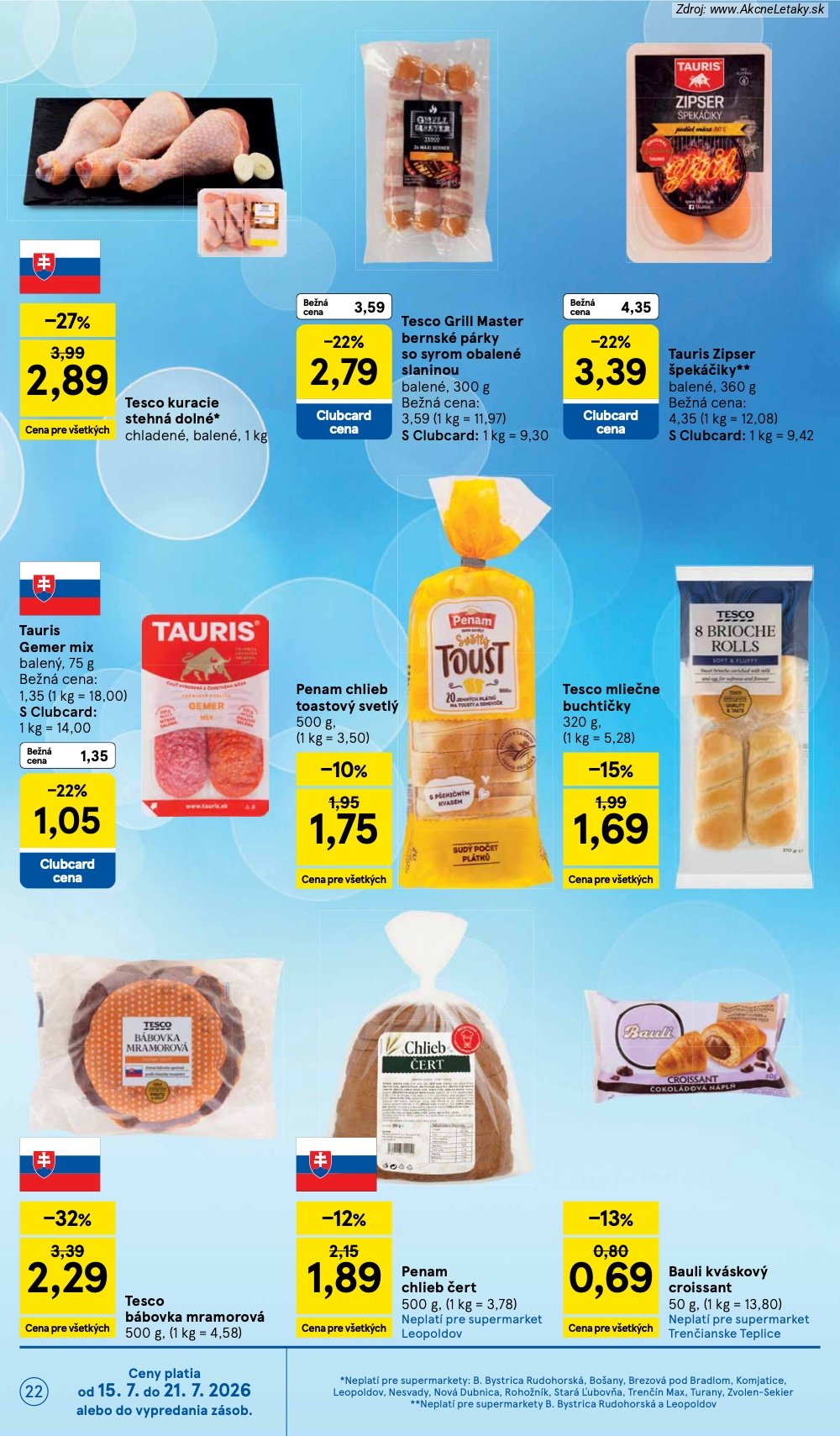 Leták Tesco (15. 7. - 21. 7. 2026) - strana 22 z 33