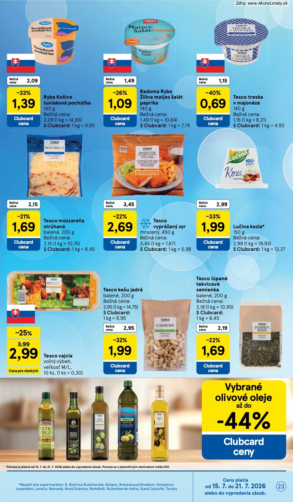 Leták Tesco (15. 7. - 21. 7. 2026) - strana 23 z 33