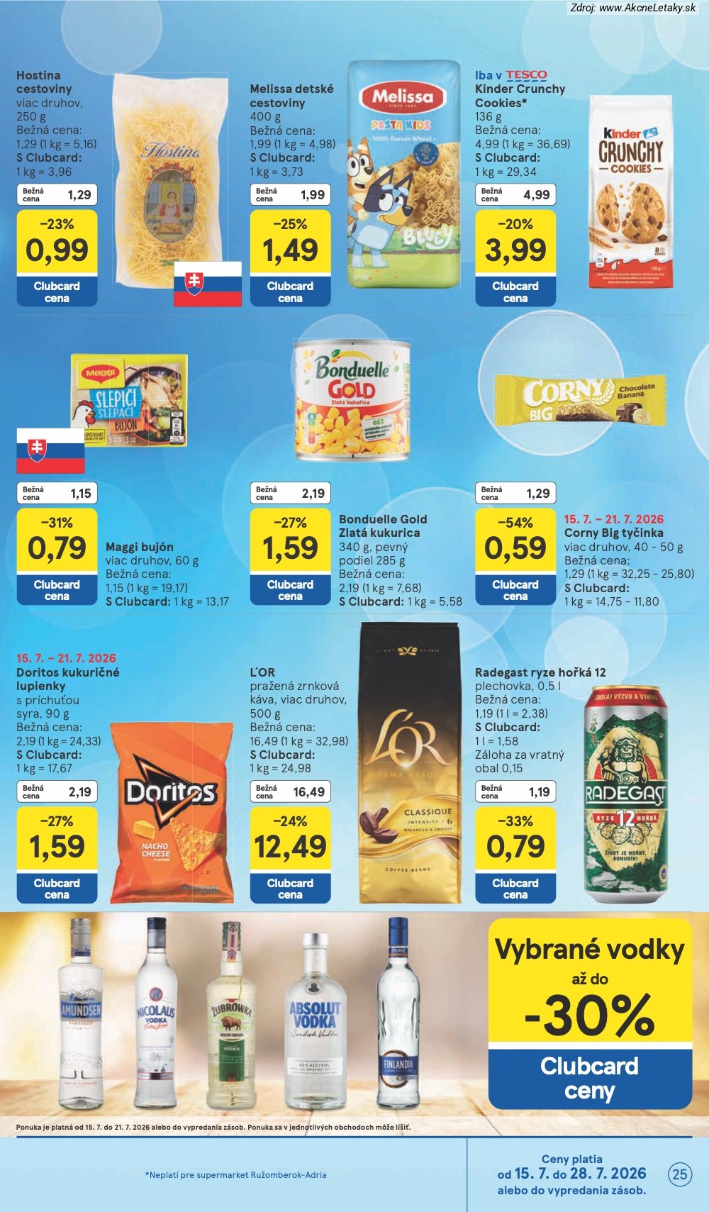 Leták Tesco (15. 7. - 21. 7. 2026) - strana 25 z 33