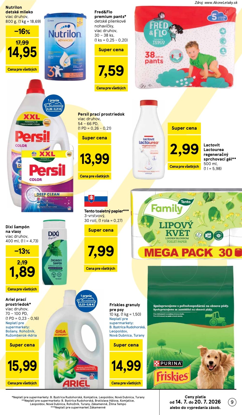 Leták Tesco (15. 7. - 21. 7. 2026) - strana 9 z 33