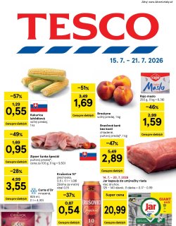 Leták Tesco 15. 7. - 21. 7. 2026 Veľké hypermarkety a obchodné domy