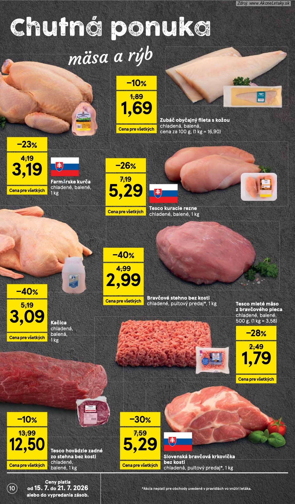 Leták Tesco (15. 7. - 21. 7. 2026) - strana 10 z 52