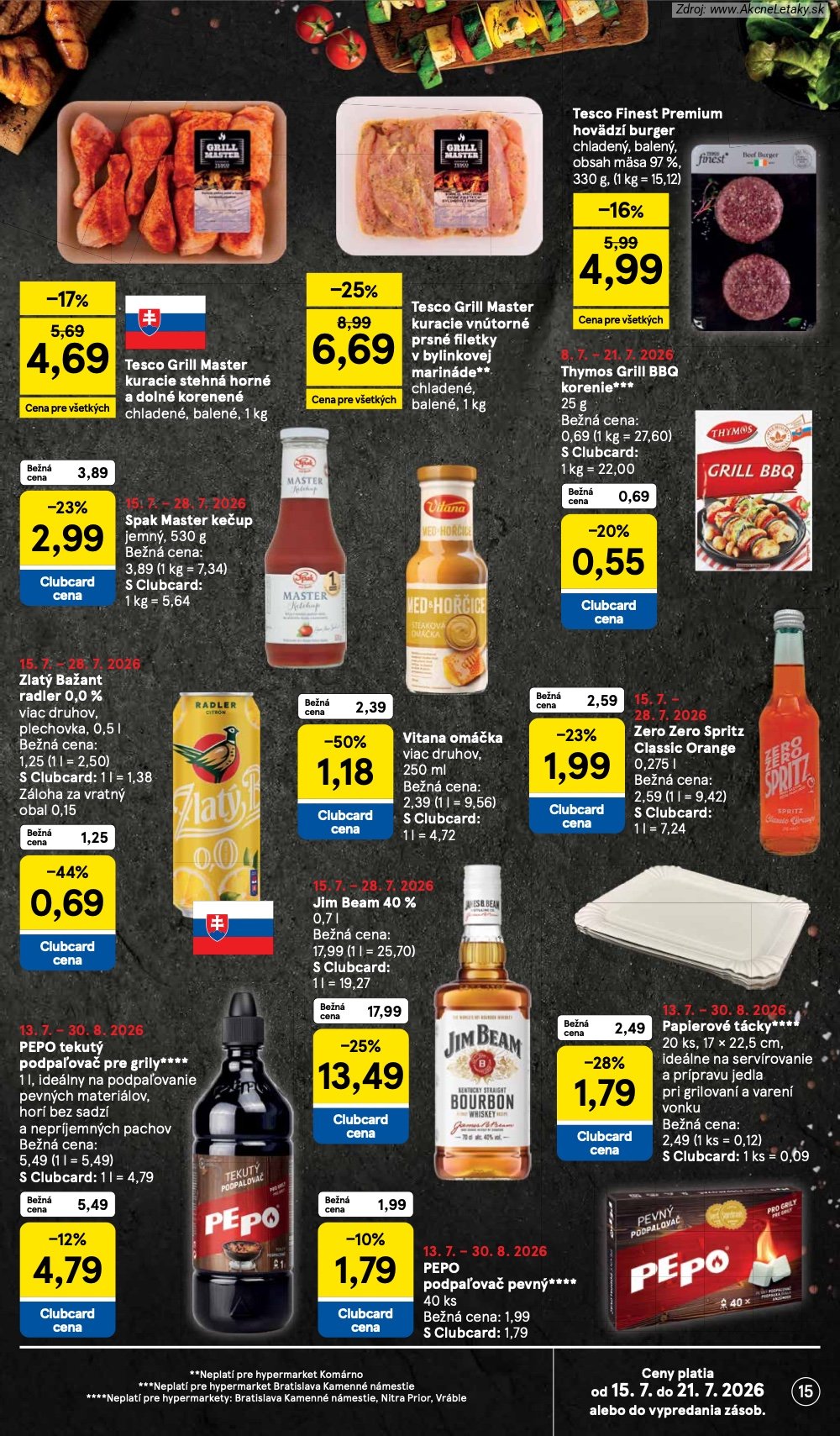 Leták Tesco (15. 7. - 21. 7. 2026) - strana 15 z 52