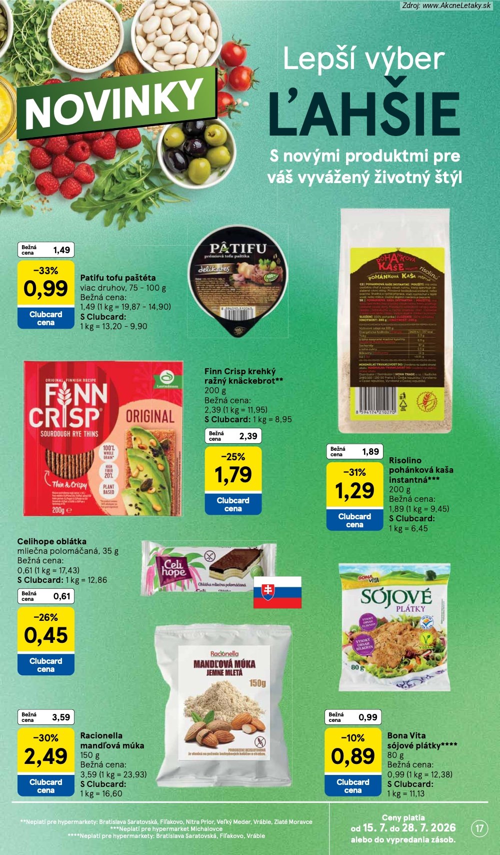 Leták Tesco (15. 7. - 21. 7. 2026) - strana 17 z 52