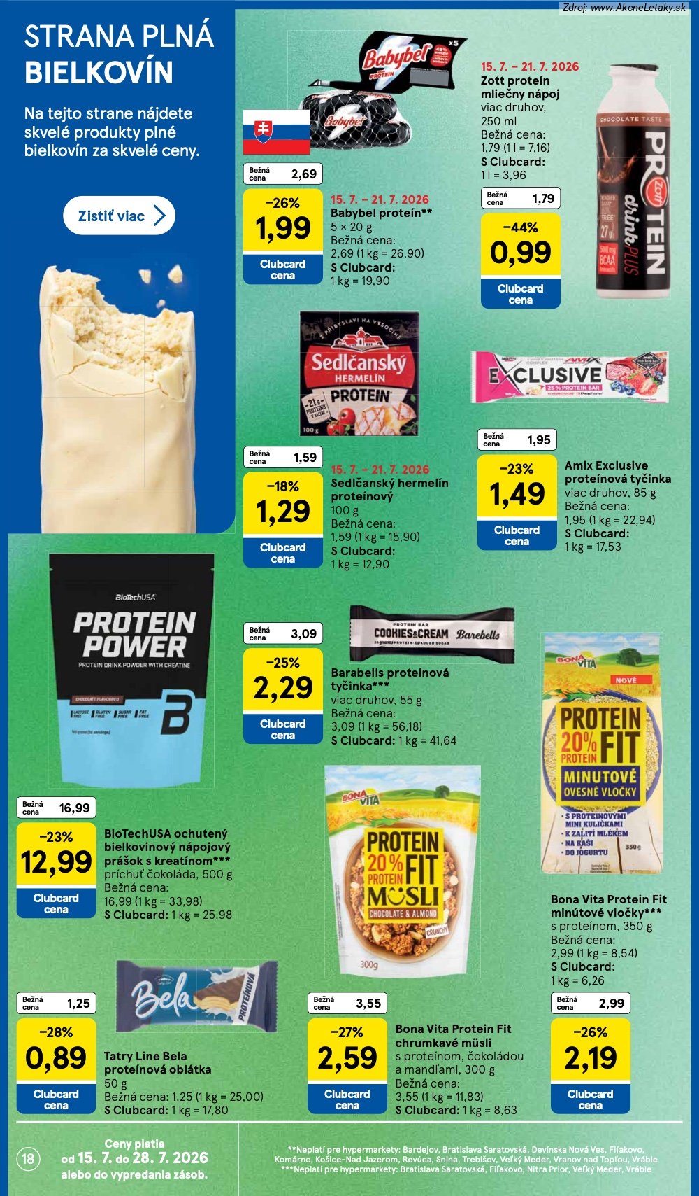 Leták Tesco (15. 7. - 21. 7. 2026) - strana 18 z 52