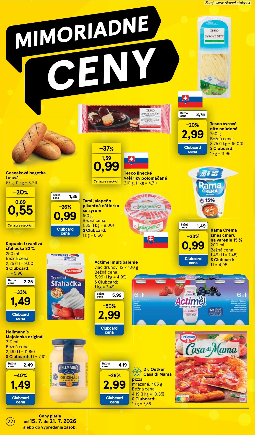 Leták Tesco (15. 7. - 21. 7. 2026) - strana 22 z 52